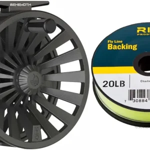 Fly Line Dacron Backing, 200yd 20lb Chartreuse and Redington Behemoth Fly Reel, Gunmetal, 7/8