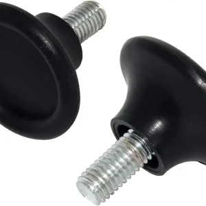 Fly shop M8 Screw On Type Furniture Glide Leveling Feet Adjustable 5 Pcs (M8 x 10, Black)