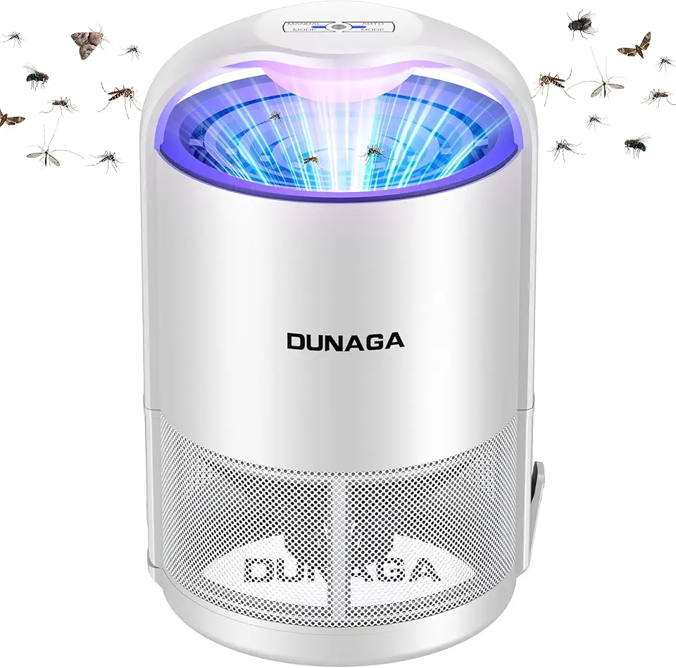 Fly Traps, Fruit Fly Trap Indoor, Gnat Traps, Bug Zapper Indoor, Automatic Insect Traps with 10 Sticky Glue Boards, Auto White