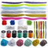 Fly Tying Materials Kit, 76/144/148/168Pcs Fly Fishing Tying Flies for Starter Fishing Lure Making Kit Fly Tying Thread Flies Making Supplies Set