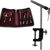 Fly Tying Vise with Bench Clip Metal Fly Tying Tool Multiple Adjustments for Teasers and Jigs Fly Fishing Hook Tying Tools Black (116+Z116 AZ007)