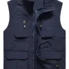 Flygo Men's Lightweight Outdoor Travel Work Fishing Vest with Multi-Pockets
