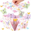 Flying Butterfly Explosion Gift Box, Pop Out Unique Exploding Surprise Gift Box, Flying Butterfly Box with 3D Butterfly for Mother's Day, Birthdays, Wedding, Baby Shower Party (A)