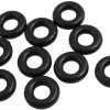 Flyshop 10 Pcs Black Rubber Grommet Kit O Ring Gasket (Round Band) 0.34" OD 0.2" ID 0.07" Width