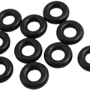 Flyshop 10 Pcs Black Rubber Grommet Kit O Ring Gasket (Round Band) 0.65" OD 0.44" ID 0.1" Width