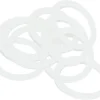 Flyshop 10 Pcs Clear White Silicone Sealing Rings O Ring Gasket 0.75" OD 0.5" ID 0.12" Width 19mm OD 12.8mm ID 3.1mm Width
