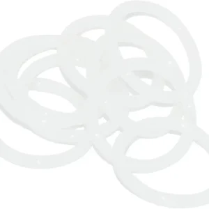 Flyshop 10 Pcs Clear White Silicone Sealing Rings O Ring Gasket 0.75" OD 0.5" ID 0.12" Width 19mm OD 12.8mm ID 3.1mm Width