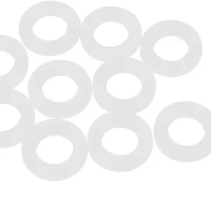 Flyshop 10 Pcs Clear White Silicone Sealing Rings O Ring Gasket (Round Band) 1.34" OD 1.06" ID 0.14" Width