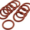 Flyshop 10 Pcs Red Silicone Sealing Rings O Ring Gasket (Round Band), 2.2" OD 2.02" ID 0.09" Width, 56 x 51.2 x 2.4 mm