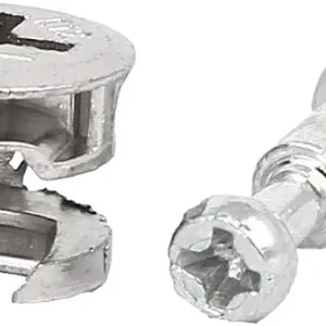 Flyshop 10 Sets Furniture Cabinet Locking Connecting #1518 Cam Fitting Self-tapping Thread 28mm Length Dowel