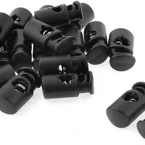 Flyshop 100 Count Small Black Oval Ellipse Barrel Cord Locks Toggles