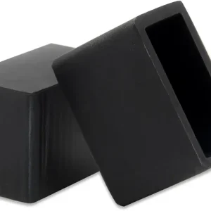 Flyshop 12PCS Black Silicone Chair Leg Floor Protectors Non-Scratch Rectangle Chair Leg Caps 5/8" x 1-3/16" (15 x 30 mm)