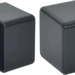 Flyshop 12Pcs Bright Black PVC Furniture Feet Caps Tips, Square Fexible Chair Table Leg Caps, Garden Patio Hardwood Floor Protectors, 1-3/4" x 1-3/4" (45 x 45 mm)