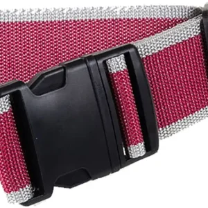 Flyshop 2 Pack Red&Grey Luggage Strap Suitcase Belt Travel Accessories