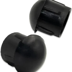 Flyshop 4 Pcs Plastic Plugs Round Furniture Gliders Plastic Tubing End Caps Black, 16 mm, 5/8" Diameter