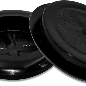 Flyshop 8-Pack One-Sided Rubber Plug, 20 mm 13/16" Drill Hole, 15 mm 19/32" ID, Thicker Synthetic Rubber Grommets Firewall Wire Protection Box Sealing Plug, Black, Round