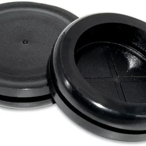 Flyshop 8-Pack One-Sided Rubber Plug, 40 mm 1-9/16" Drill Hole, 32 mm 1-1/4" ID, Synthetic Rubber Grommets Firewall Wire Protection Box Sealing Plug, Black, Round