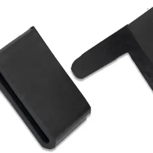 Flyshop 8 Pcs Black Furniture Angle Iron Foot Pads Non-Slip Rubber Leg Caps L Shaped Floor Protectors 35 mm x 35 mm (1-3/8" x 1-3/8")