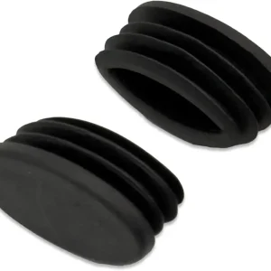 Flyshop 8 PCS Olive Shape Tubing End Cap Black Plastic Plug Tube Chair Glide Inserts 25 x 50 mm, 1" x 2"