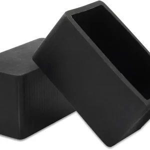 Flyshop 8Pcs Anti-Slip Silicone Chair Leg Floor Protectors Furniture Table Cover Chair Leg Caps, Rectangle, Black, 1-3/16" x 2-3/8", 30 x 60 mm