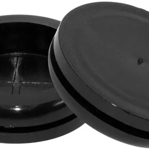 Flyshop Black 27 mm 1-1/16" One-Sided Hole Grommet, 22 mm 7/8" ID, Synthetic Rubber Grommets Firewall Hole Plug Wire Protectiont, Round, 4-Pack (Size 22 mm x 27 mm)