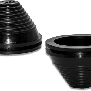 Flyshop Black 70 mm 2-3/4" Tower Shaped Rubber Grommet, 60 mm 2-3/8" ID, Synthetic Rubber Wire Protector Firewall Cable Protection Box Sealing Plug, 10-Pack, Tower, Double-Sided