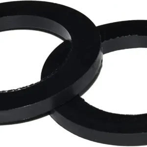 Flyshop Black Rubber Washer Synthetic Rubber Grommets Flat Washers for Bolts Spacers, Vibration Suppression Pack of 20 (1-1/4" ID x 1-13/16" OD, 32mm ID x 46mm OD)
