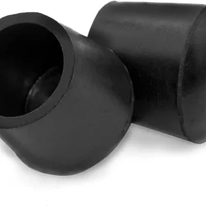 Flyshop Chair Leg Floor Protector 1-Inch 25 mm Inside Diameter Thick Anti-Slip Rubber Leg Caps Tips Round Furniture Table Feet Covers, Black, 12-Pack
