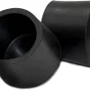 Flyshop Chair Leg Floor Protectors Round Furniture Table Feet Covers Thick Anti-Slip Rubber Chair Leg Caps Tips, 1-1/2", 38 mm, Black, 4 Piece