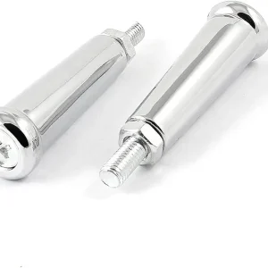 Flyshop Clamping Handles Screw Knobs Revolving Handle Grip, Chrome Plated Metal, M10 X 20 X 107, 2PCS