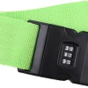 Flyshop Green Travel Luggage Strap Adjustable Suitcase Packing Belt with 3-dial Security Lock