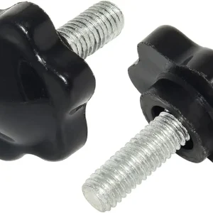 Flyshop M6 x 16mm x 25mm Male Thread Screw Hex Shaped Head Clamping Knob 5 PCS
