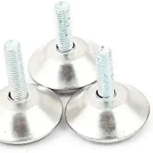 Flyshop M8 Screw On Type Furniture Glide Leveling Feet Adjustable 5 Pcs (M8 x 18 x 40, Silver)