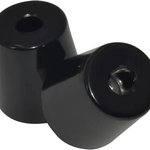 Flyshop Set of 4 Black Large Rubber Feet Bumpers Pads with Built in Stainless Steel Washer 50mm Diameter 50mm Height