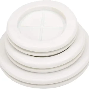 Flyshop White 28mm 1-1/8" Rubber Grommet, 22mm 7/8" ID, Drill Hole Grommets Synthetic Rubber Plug Wire Protection, Round, Double-Sided, 4-Pack