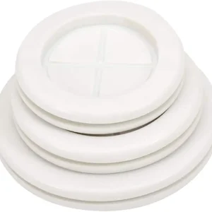 Flyshop White Rubber Grommet, 25mm 1" Drill Hole, 20mm 13/16" ID, Hole Grommets Synthetic Rubber Plug Wire Protection,Round, Double-Sided, 4-Pack
