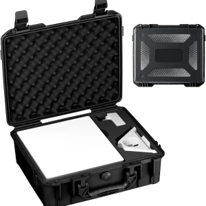 for Starlink Mini Hard Case,Compatible with Starlink Mini Case,Portable Travel Bag with Power Supply,Cable,Pipe Adapter Sturdy Waterproof Black