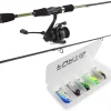 Fortis Fishing Spinning Rods 7ft - 2 pc - Medium - Strong, Sensitive, Lightweight, Graphite Blank with Super Durable Fiberglass Tip, Stainless Steel Guides, EVA Handle (4ft6-1 pc - Ultra Light)