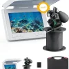 FourQ Underwater Fishing Camera,Fishing Camera Ice vexilar Fish find 4.3 inch HD Display Screen Underwater W/ 5000mah Li-Battery,100ft Cable and 12pcs Ir Lights for Boat Lake Kayak Ice Fishing