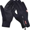 FOXLVDA Men and Women Winter Waterproof Gloves, with Sensitive Touch Screen Texting Fingers, Windproof Elastic Wrist and Non-Slip Palm, for Running, Cycling, Driving, Motorcycle
