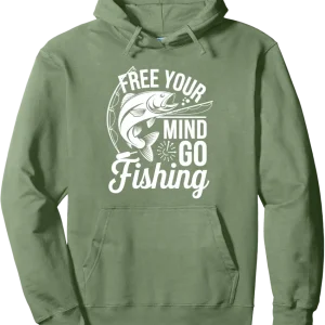 Free Your Mind Go Fishing Pullover Hoodie
