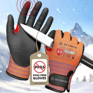 FreezeGuard-X Winter Work Gloves for Men and Women, ANSI A9 Cut Resistant Gloves for Extreme Protection, Freezer Gloves With Super Grip, Touchscreen, Thermal Insulated, PFAS Free, PM3326-W (XL,1 Pair)