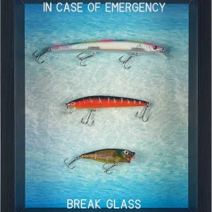 Funny In Case of Emergency Fishing Gifts - Unique fishing Gag Wall Art a Great Fishing Gift. Hilarious fishing Gifts for Men or Women, Ideal for Any fishing lover for Fathers Day
