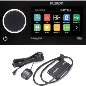 Fusion MS-RA770 Apollo Series Touchscreen Marine Digital Media Receiver with Built-in Wi-FI with SXV300M1 Satellite Radio Tuner with Marine/RV Antenna
