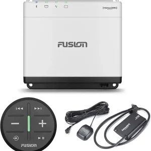 Fusion MS-WB675 Marine Hideaway Stereo with Digital Signal Processing (DSP) with ARX70WB Wireless Remote, Black, and SXV300v1 Satellite Radio Tuner