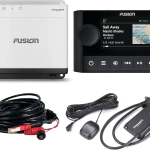 Fusion MS-WB675 Marine Hideaway Stereo with Digital Signal Processing (DSP) with MS-ERX400 Wired Remote, Black, and SXV300v1 Satellite Radio Tuner