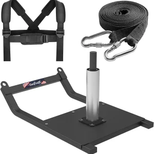 GanFindX Weight Sled, Workout Sled, Fitness Strength Training Sled for Athletic Exercise and Speed Improvement, Suitable for 1" and 2" Weight Plates