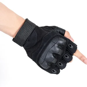 GCSIOM Tactical Fingerless Gloves Breathable, Non-Slip, Impact Resistant, Suitable for Outdoor Cycling, Motorcycle Riding, Rock Climbing
