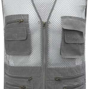 Gihuo Men's Utility Vest Fishing Safari Vest Summer Travel Vest with Pockets