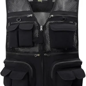 Gihuo Men's Utility Vest Fishing Safari Vest Summer Travel Vest with Pockets